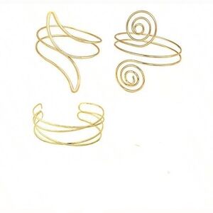 Gold Wire Bangle Set